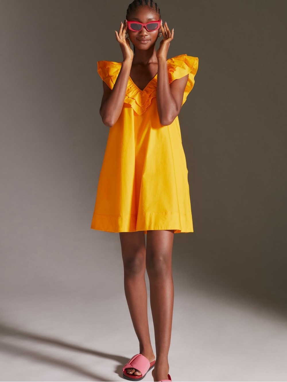 Maeve Ruffle Tunic Mini Dress - Picture 3 of 6